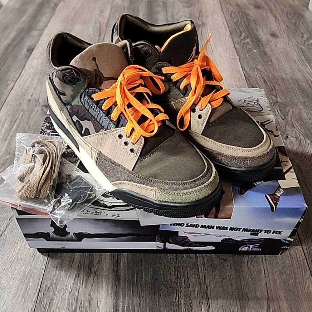 Nike Air Jordan 3 Retro SE Patchwork Camo DO1830-200 Men's Size 10.5